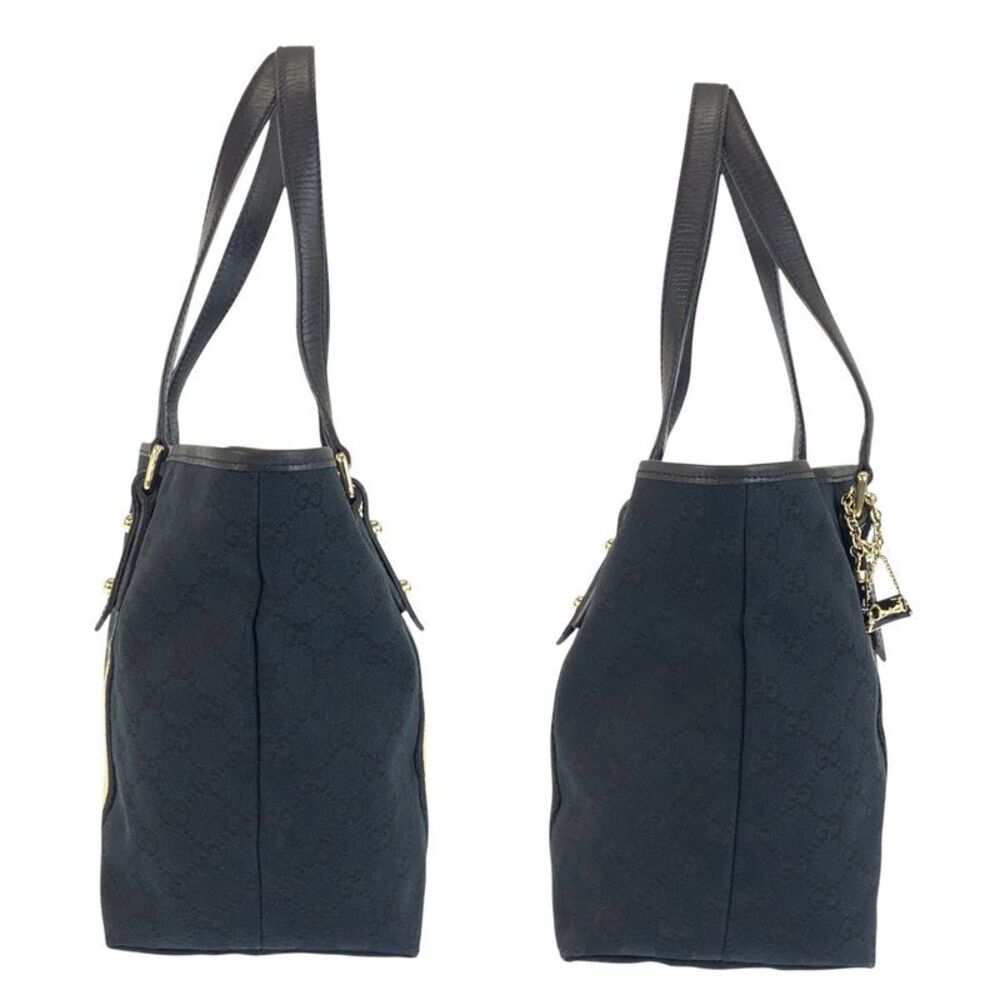 Gucci GG Canvas Tote Shoulder Bag Black - Picture 7 of 10
